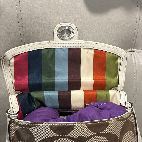 Coach Willis 70th Anniversary Signature Legacy Chalk White Leather Satchel - Picture 5 of 17